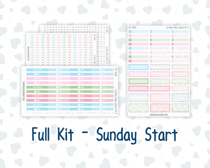 Kit 0262 - Laurel Denise The Scout Planner Small - Weekly Kit - April - Spring Puffs
