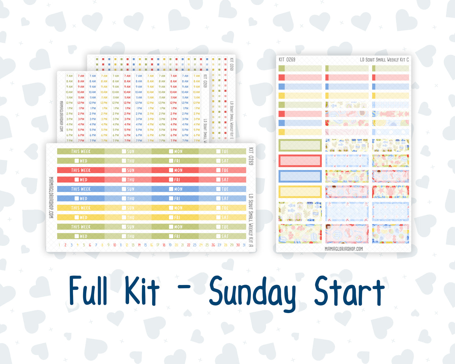Kit 0269 - Laurel Denise The Scout Planner Small - Weekly Kit - June - Dolce Mare