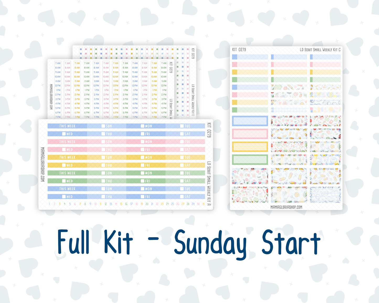 Kit 0279 - Laurel Denise The Scout Planner Small - Weekly Kit - August - Not Ready For School