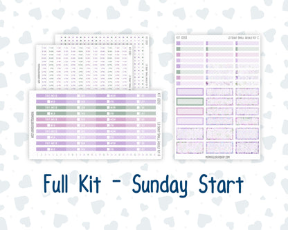 Kit 0263 - Laurel Denise The Scout Planner Small - Weekly Kit - April - Lavender Drift