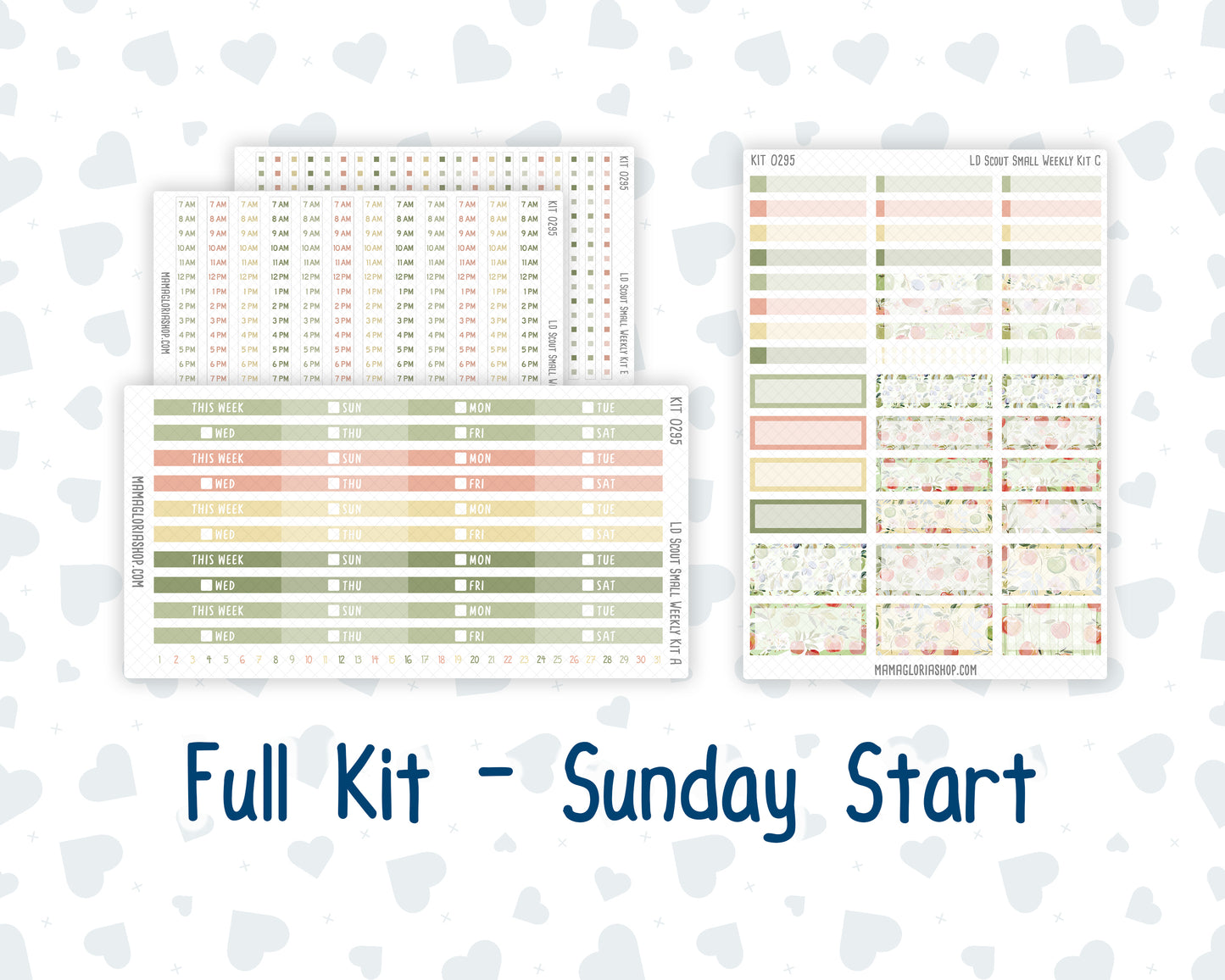 Kit 0295 - Laurel Denise The Scout Planner Small - Weekly Kit - September - Apple Harvest