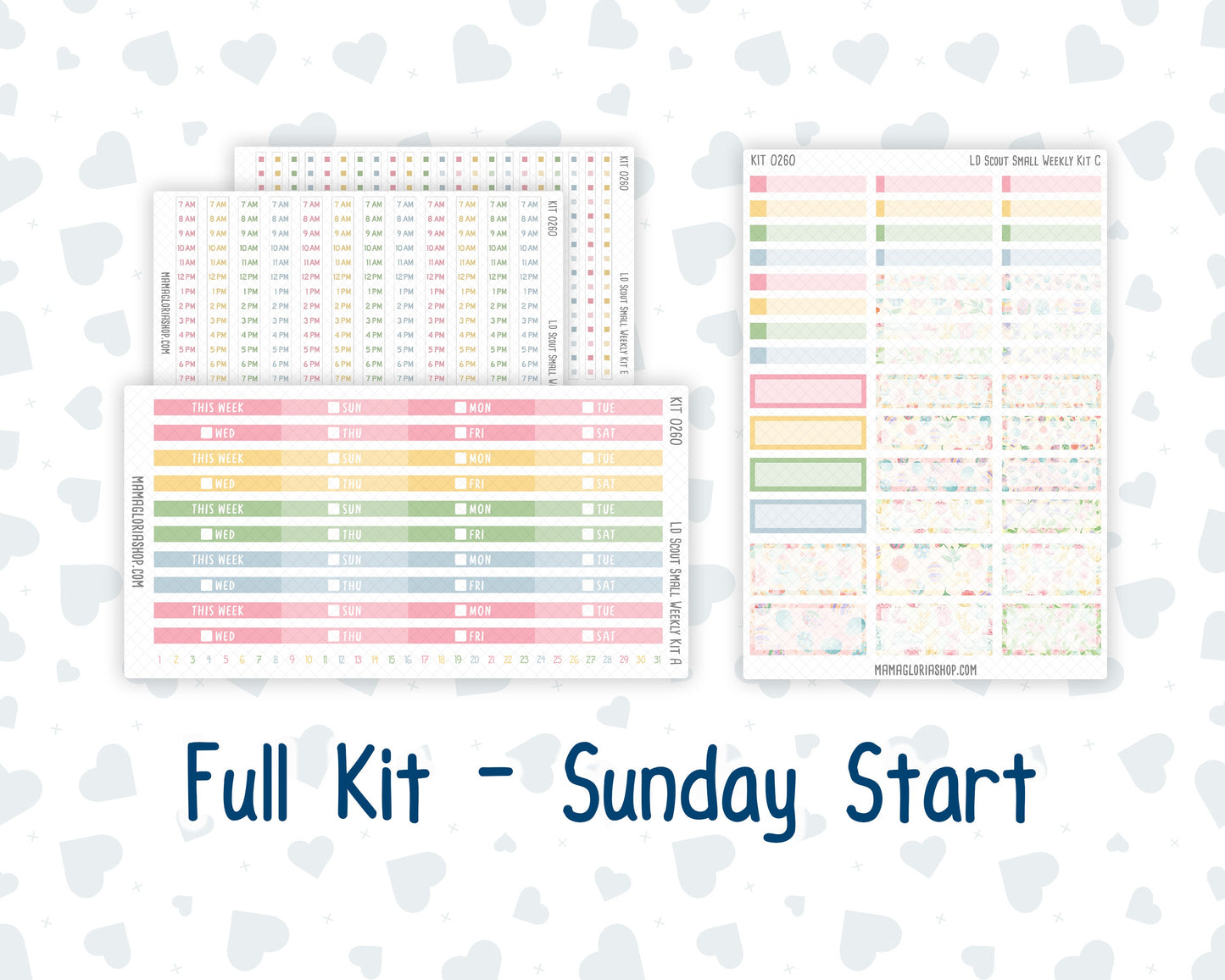 Kit 0260 - Laurel Denise The Scout Planner Small - Weekly Kit - April - Pastel Egg Hunt