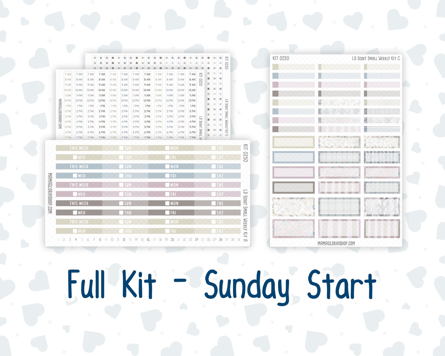 Kit 0250 - Laurel Denise The Scout Planner Small - Weekly Kit - Quiet January