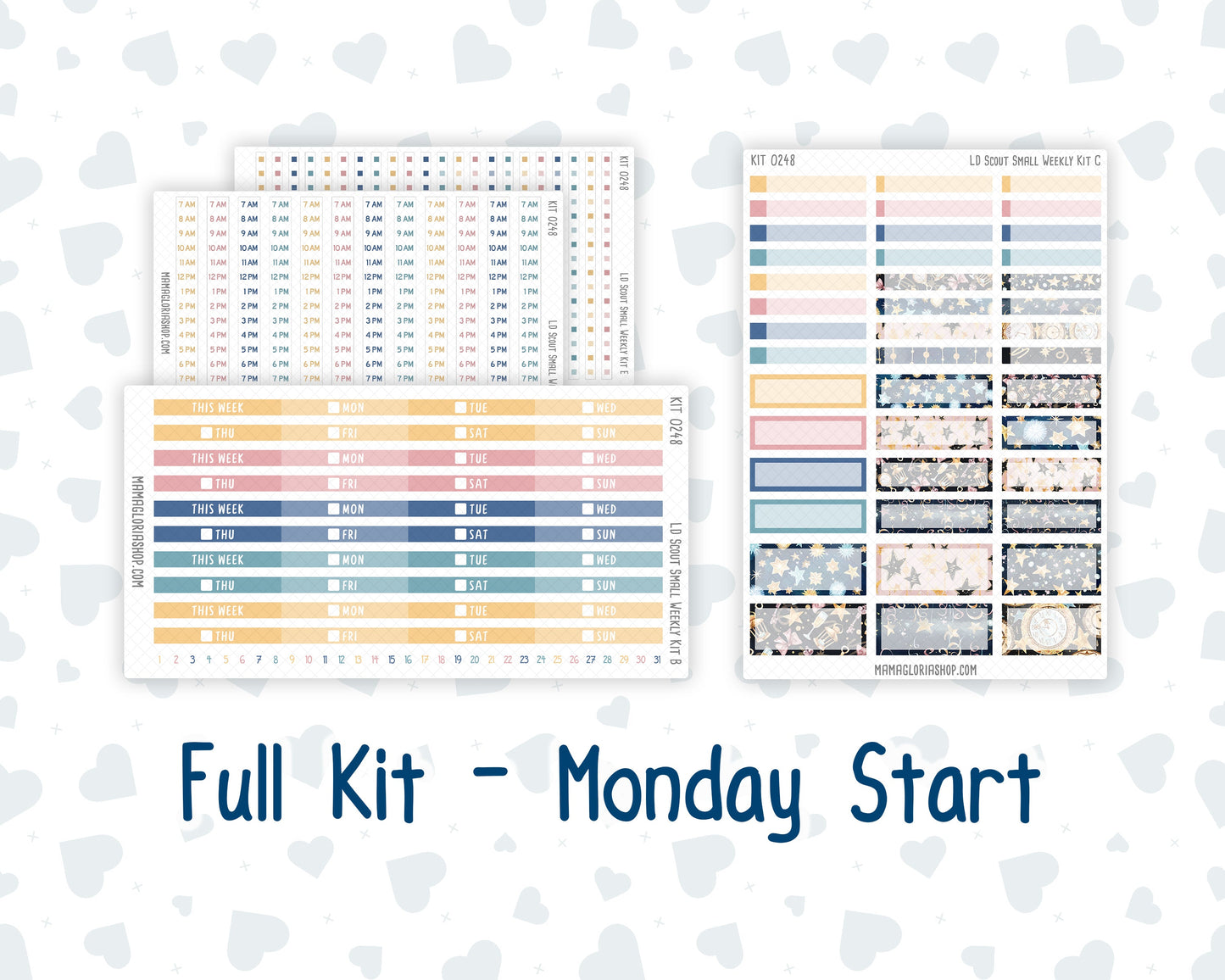 Kit 0248 - Laurel Denise The Scout Planner Small - Weekly Kit - January - Midnight Countdown