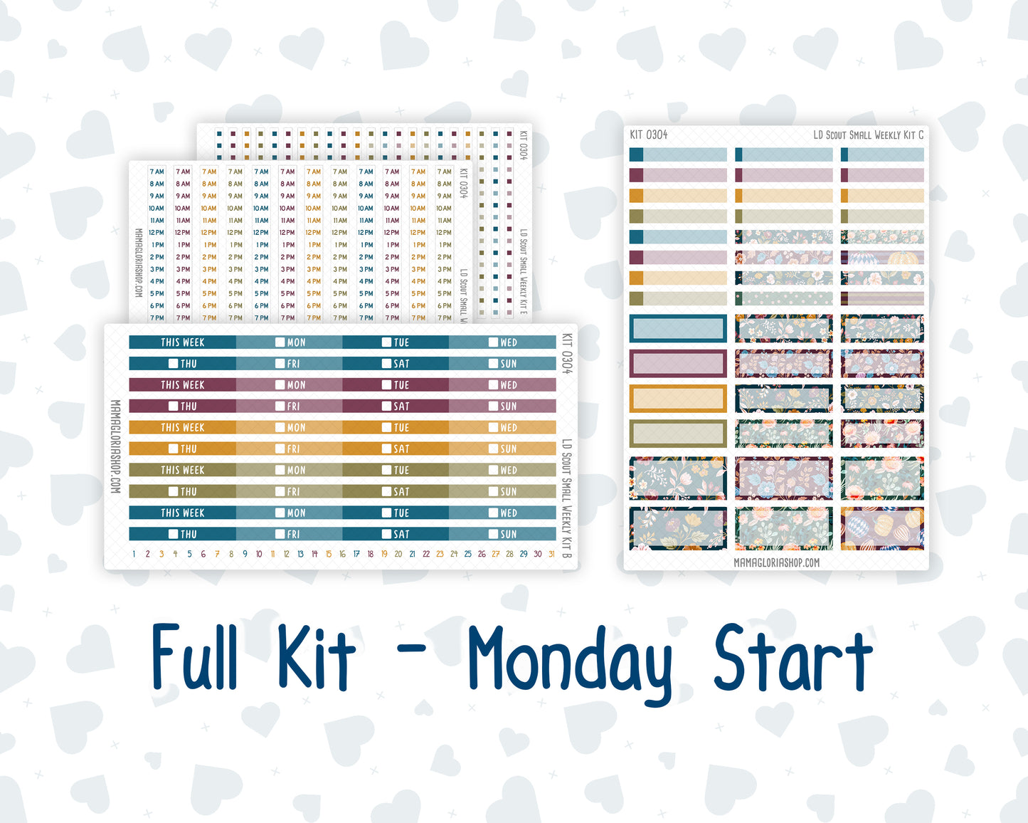 Kit 0304 - Laurel Denise The Scout Planner Small - Weekly Kit - November - Autumn In Bloom