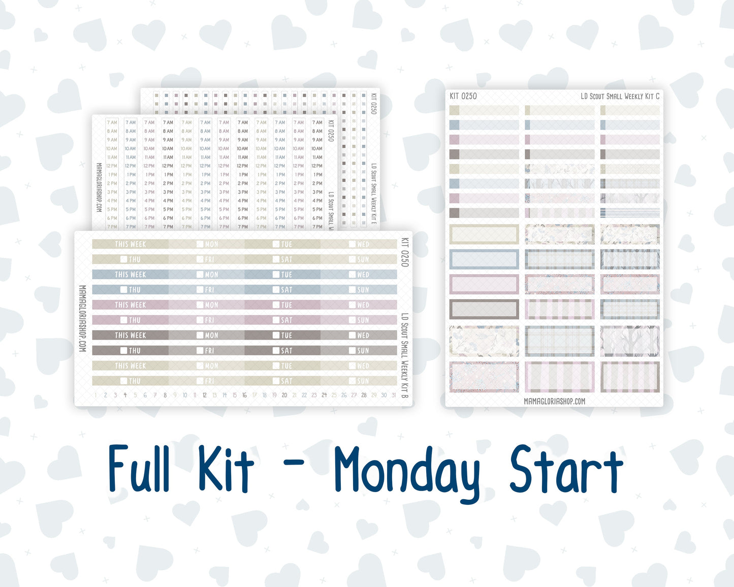 Kit 0250 - Laurel Denise The Scout Planner Small - Weekly Kit - Quiet January
