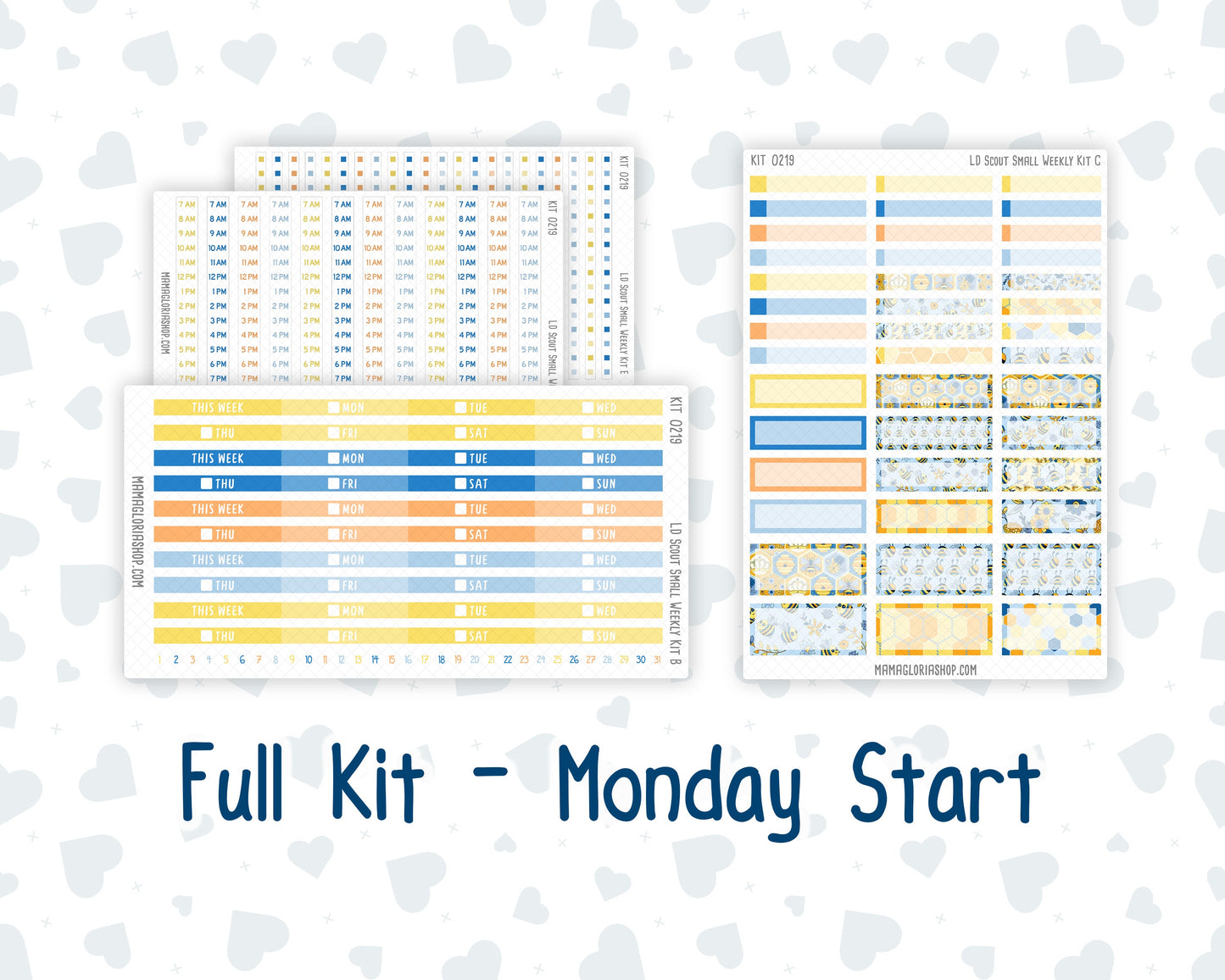 Kit 0219 - Laurel Denise The Scout Planner Small - Weekly Kit - May - Bee's Business