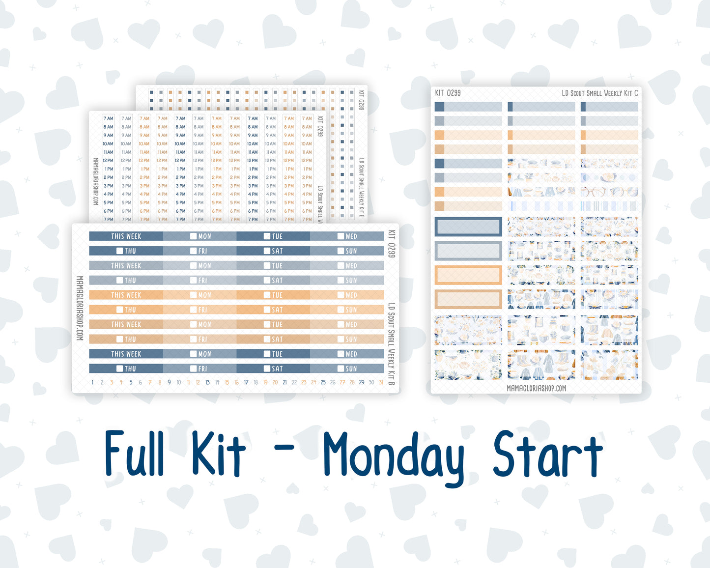 Kit 0299 - Laurel Denise The Scout Planner Small - Weekly Kit - October - Book Nook
