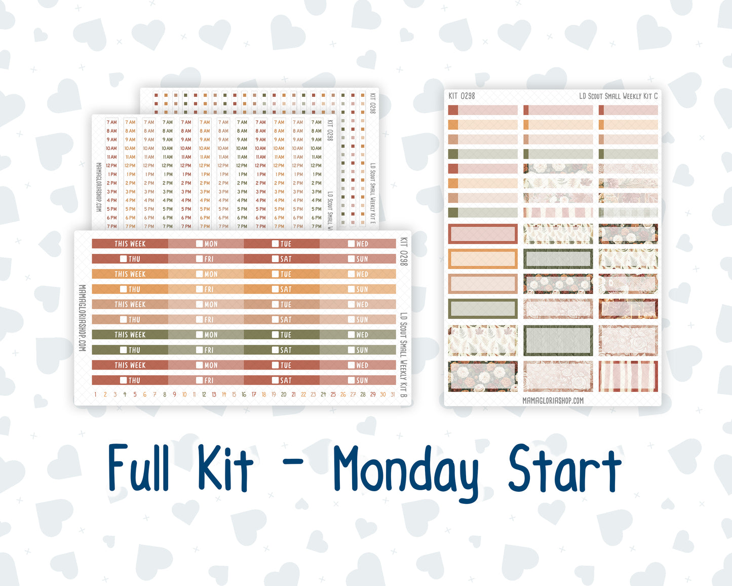 Kit 0298 - Laurel Denise The Scout Planner Small - Weekly Kit - October - Velvet Bloom