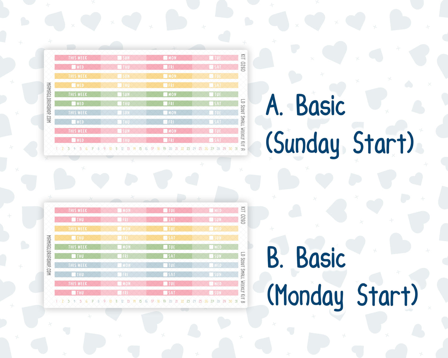 Kit 0260 - Laurel Denise The Scout Planner Small - Weekly Kit - April - Pastel Egg Hunt