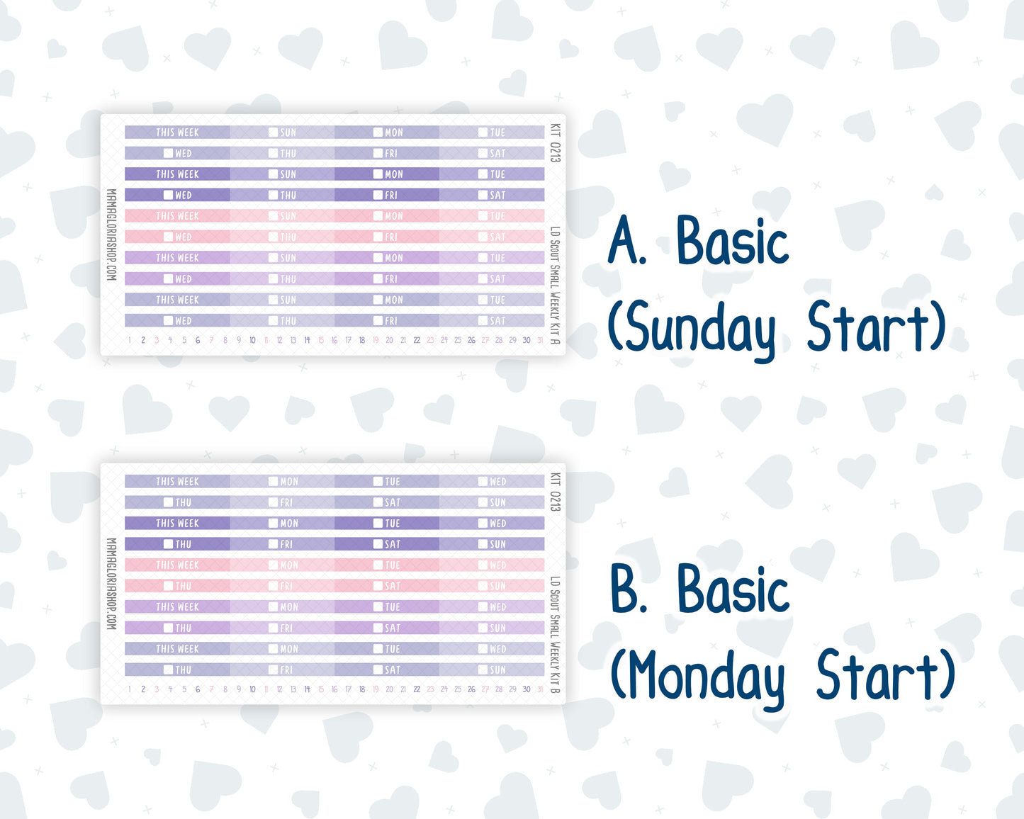 Kit 0213 - Laurel Denise The Scout Planner Small - Weekly Kit - April - Provence