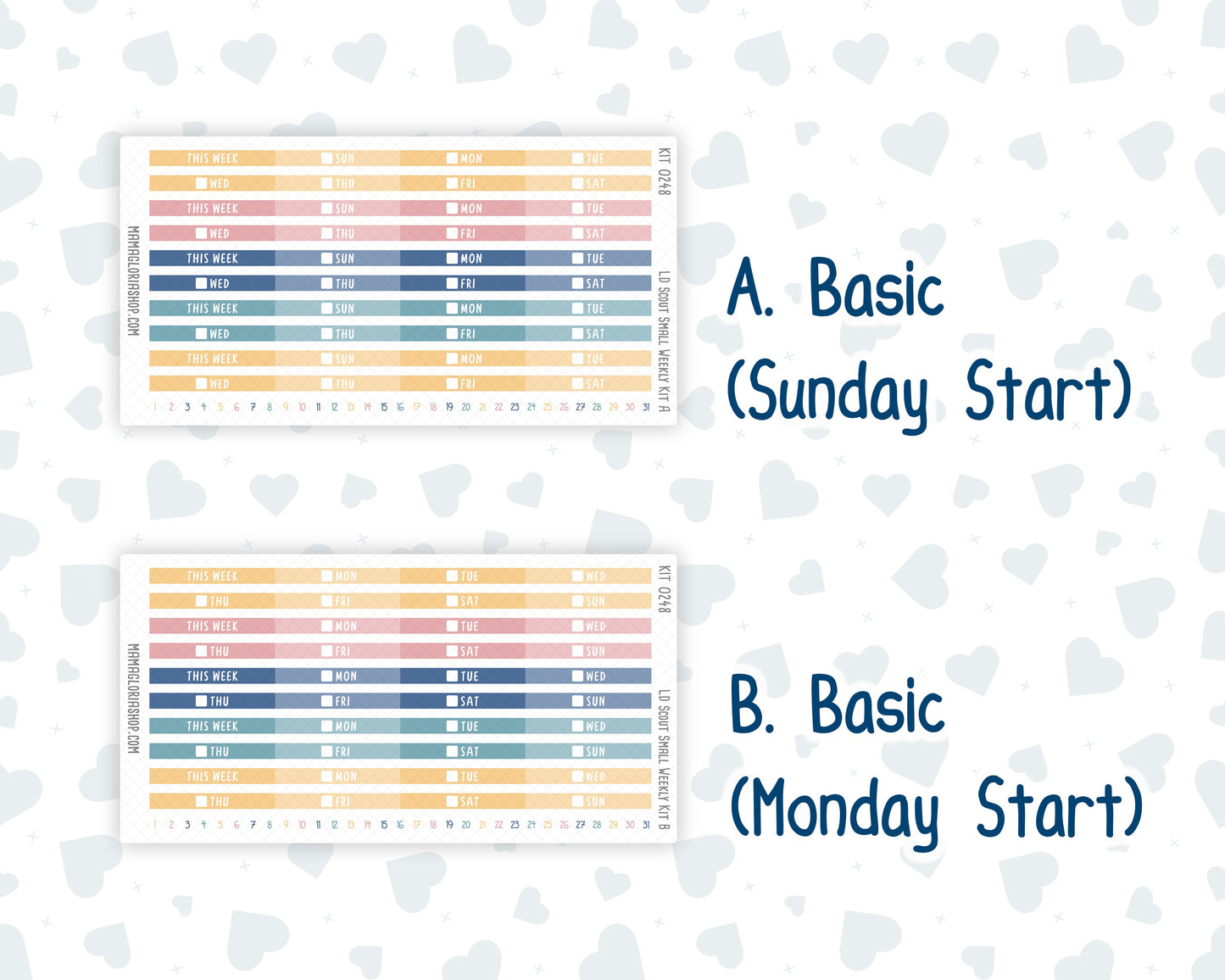 Kit 0248 - Laurel Denise The Scout Planner Small - Weekly Kit - January - Midnight Countdown