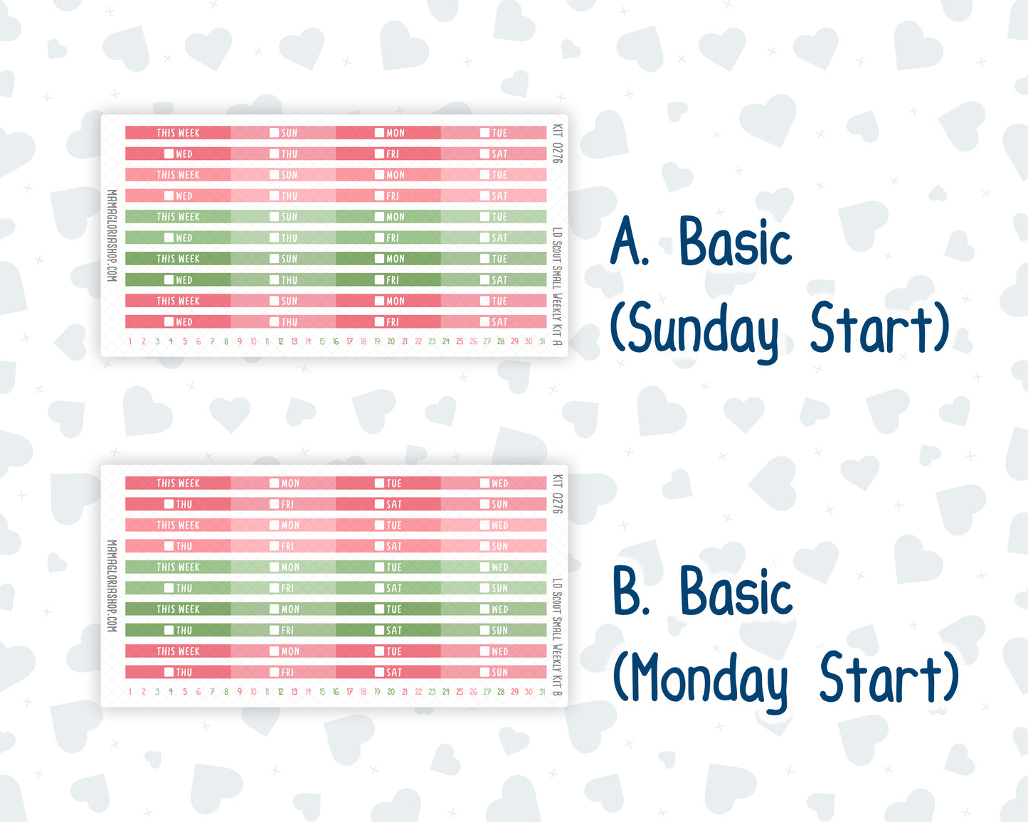 Kit 0276 - Laurel Denise The Scout Planner Small - Weekly Kit - July - Melon Crush