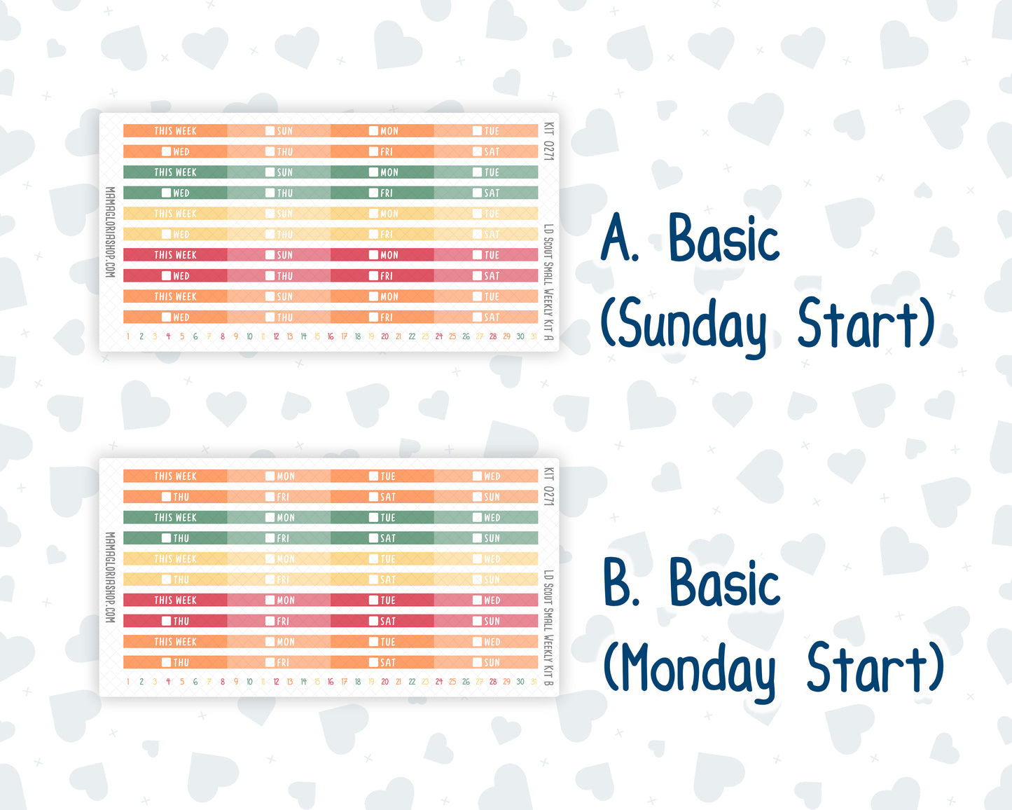 Kit 0271 - Laurel Denise The Scout Planner Small - Weekly Kit - June - Strawberry Shore