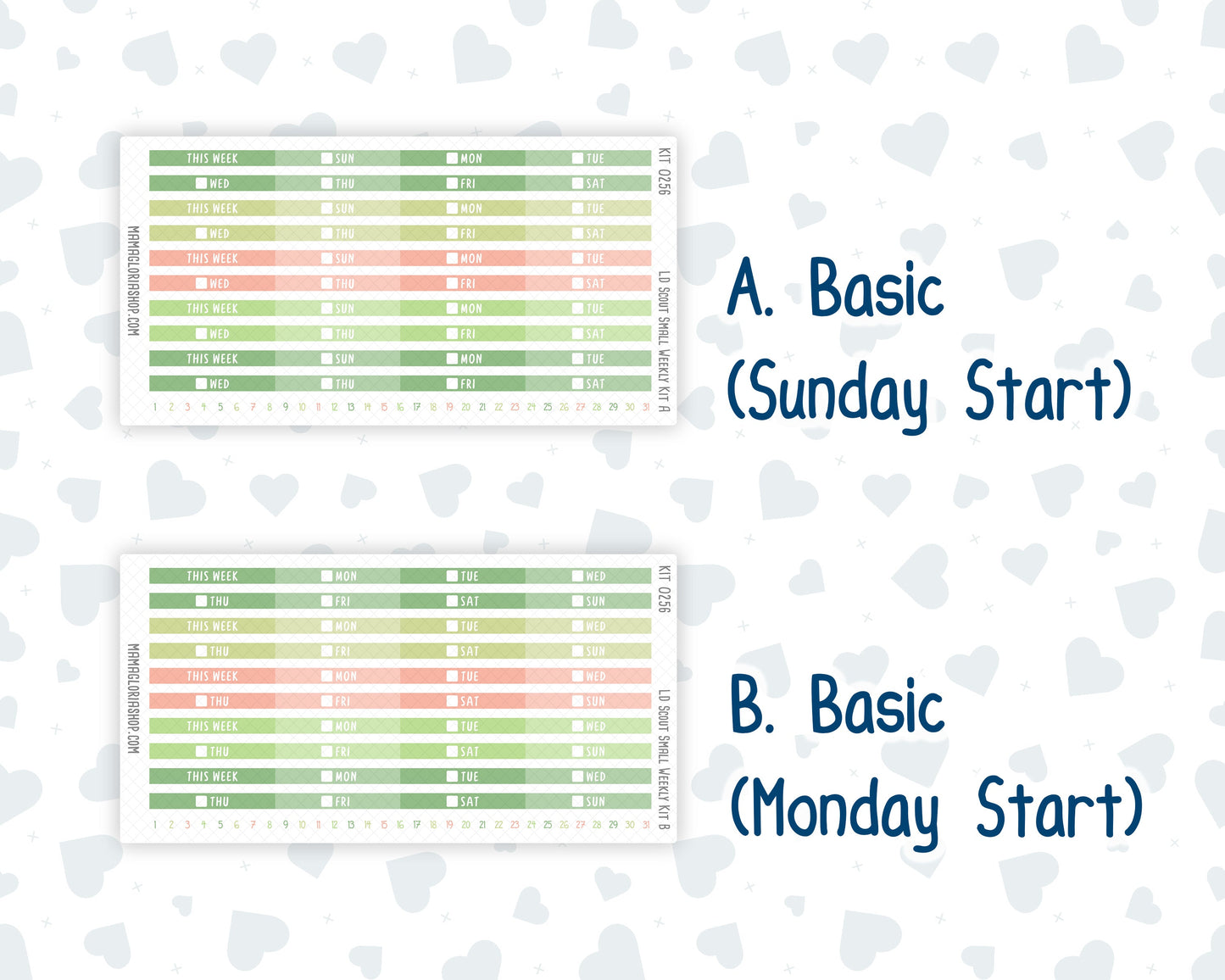 Kit 0256 - Laurel Denise The Scout Planner Small - Weekly Kit - March - Froggy Luck