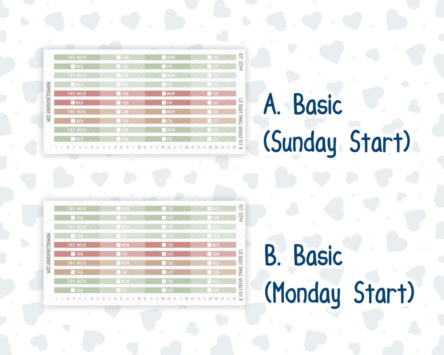Kit 0244 - Laurel Denise The Scout Planner Small - Weekly Kit - December - Santas Village