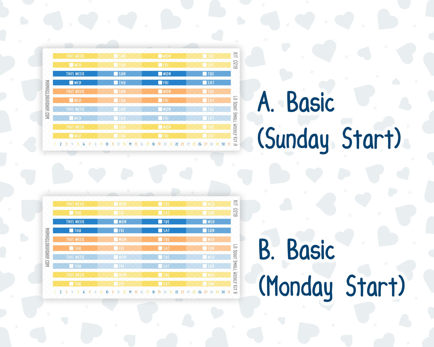 Kit 0219 - Laurel Denise The Scout Planner Small - Weekly Kit - May - Bee's Business