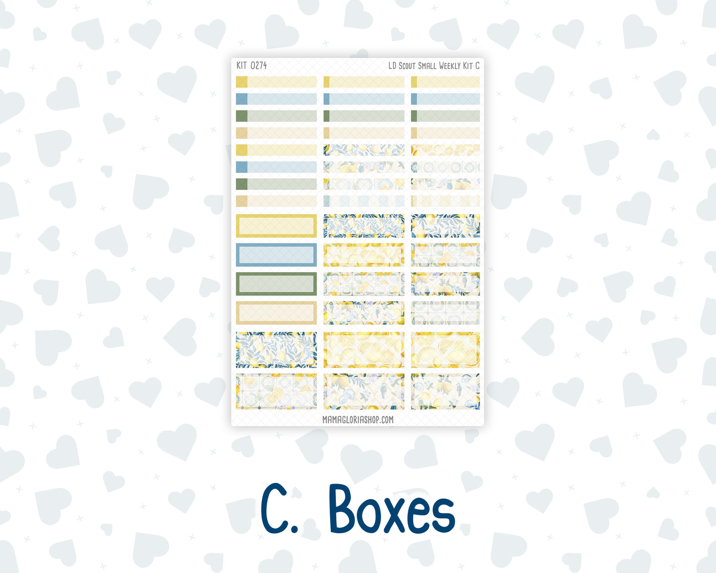 Kit 0274 - Laurel Denise The Scout Planner Small - Weekly Kit - July - Sunny Lemon Shore