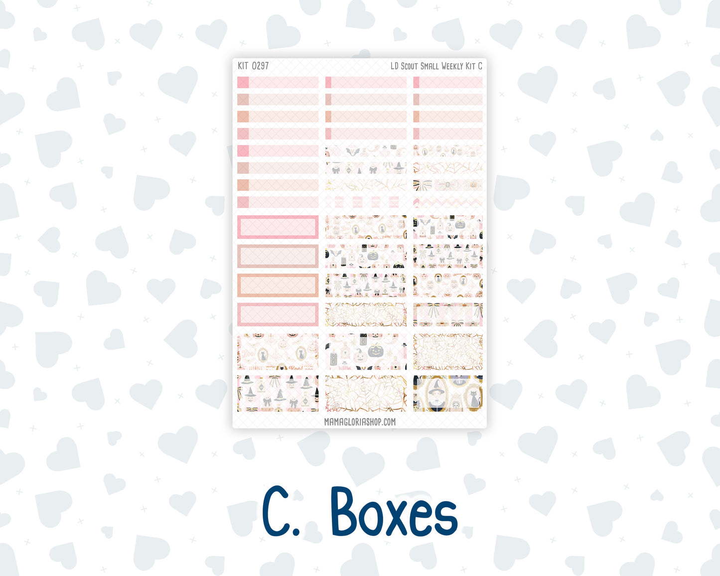 Kit 0297 - Laurel Denise The Scout Planner Small - Weekly Kit - October - Pink Spell