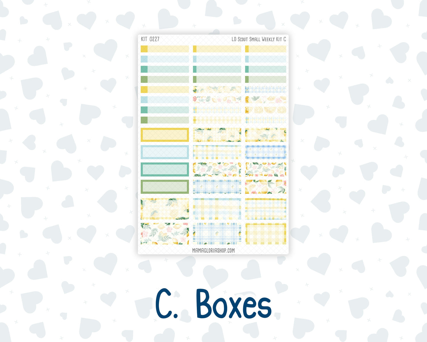 Kit 0227 - Laurel Denise The Scout Planner Small - Weekly Kit - July - Lemon Grove