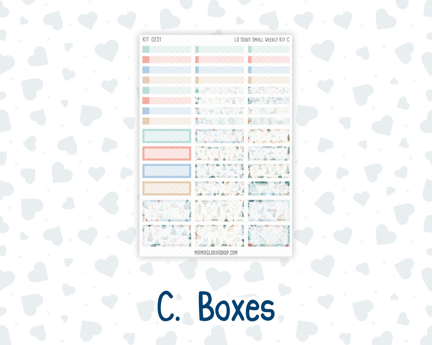 Kit 0251 - Laurel Denise The Scout Planner Small - Weekly Kit - January - Pine & Paws