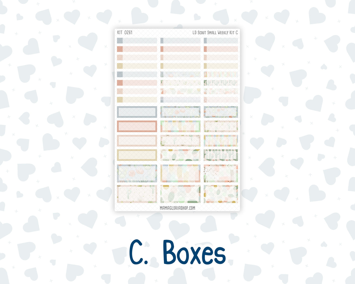 Kit 0261 - Laurel Denise The Scout Planner Small - Weekly Kit - April - Llama Spring