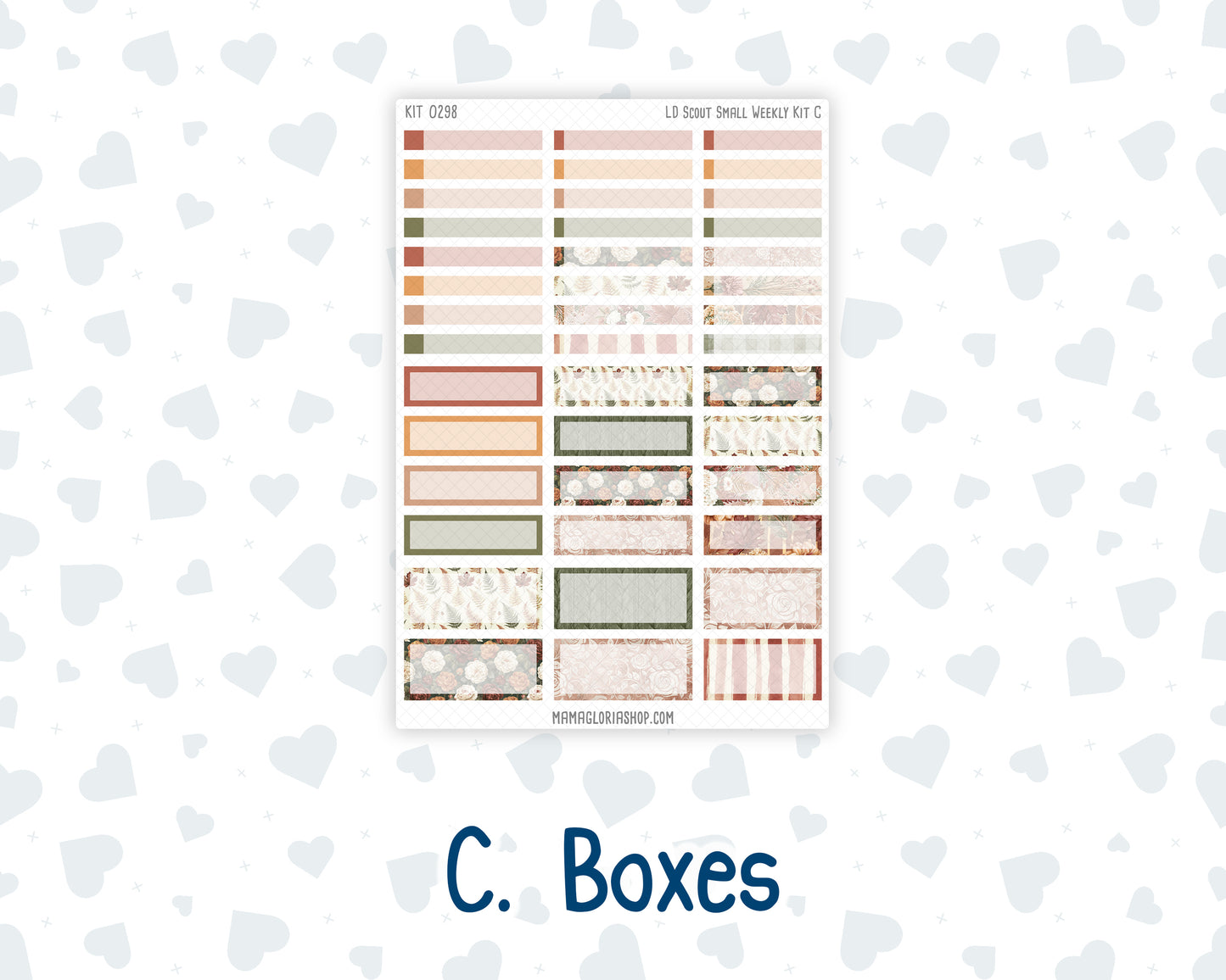 Kit 0298 - Laurel Denise The Scout Planner Small - Weekly Kit - October - Velvet Bloom