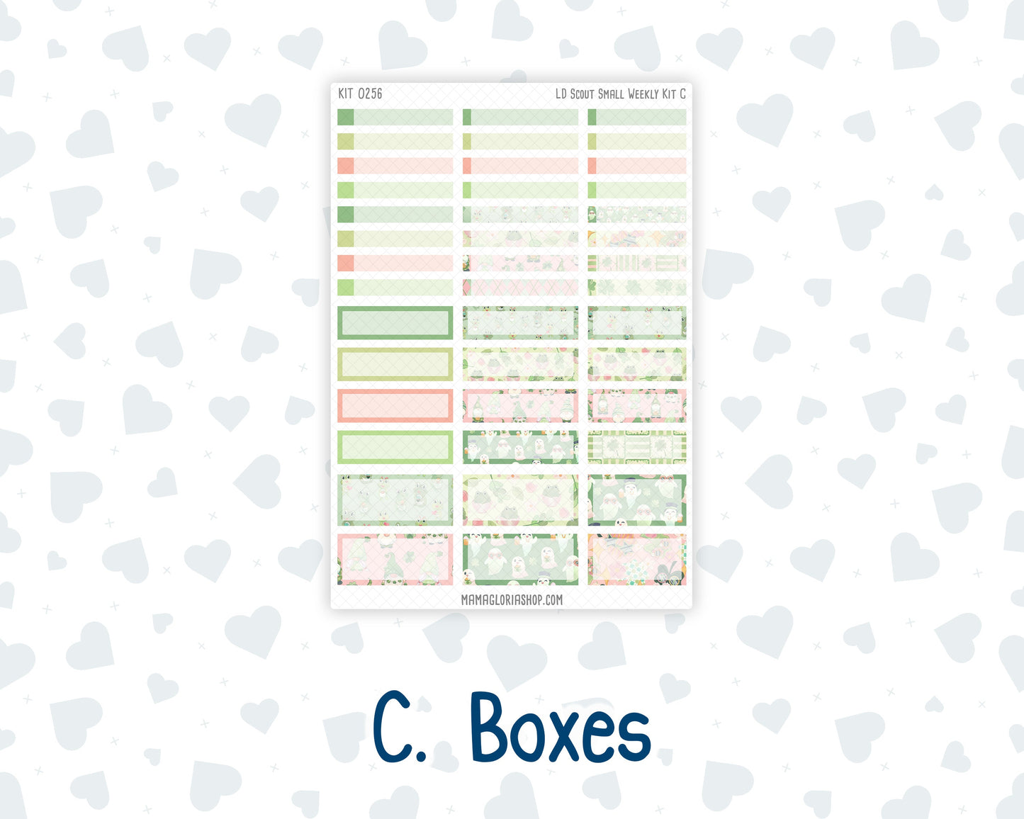 Kit 0256 - Laurel Denise The Scout Planner Small - Weekly Kit - March - Froggy Luck