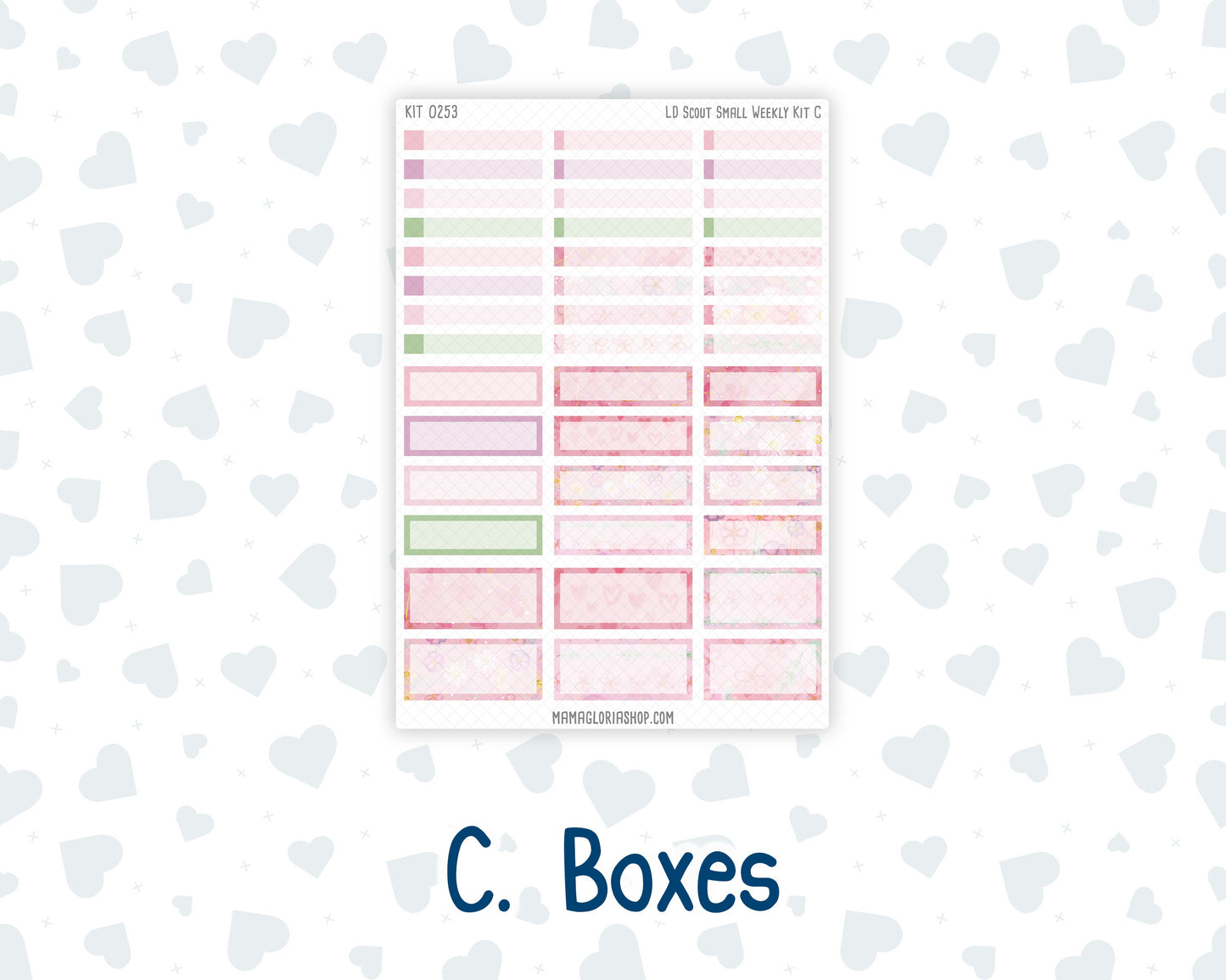 Kit 0253 - Laurel Denise The Scout Planner Small - Weekly Kit - February - Rosy Daydreams