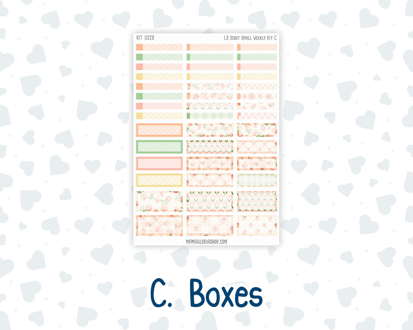 Kit 0228 - Laurel Denise The Scout Planner Small - Weekly Kit - August - Just Peachy