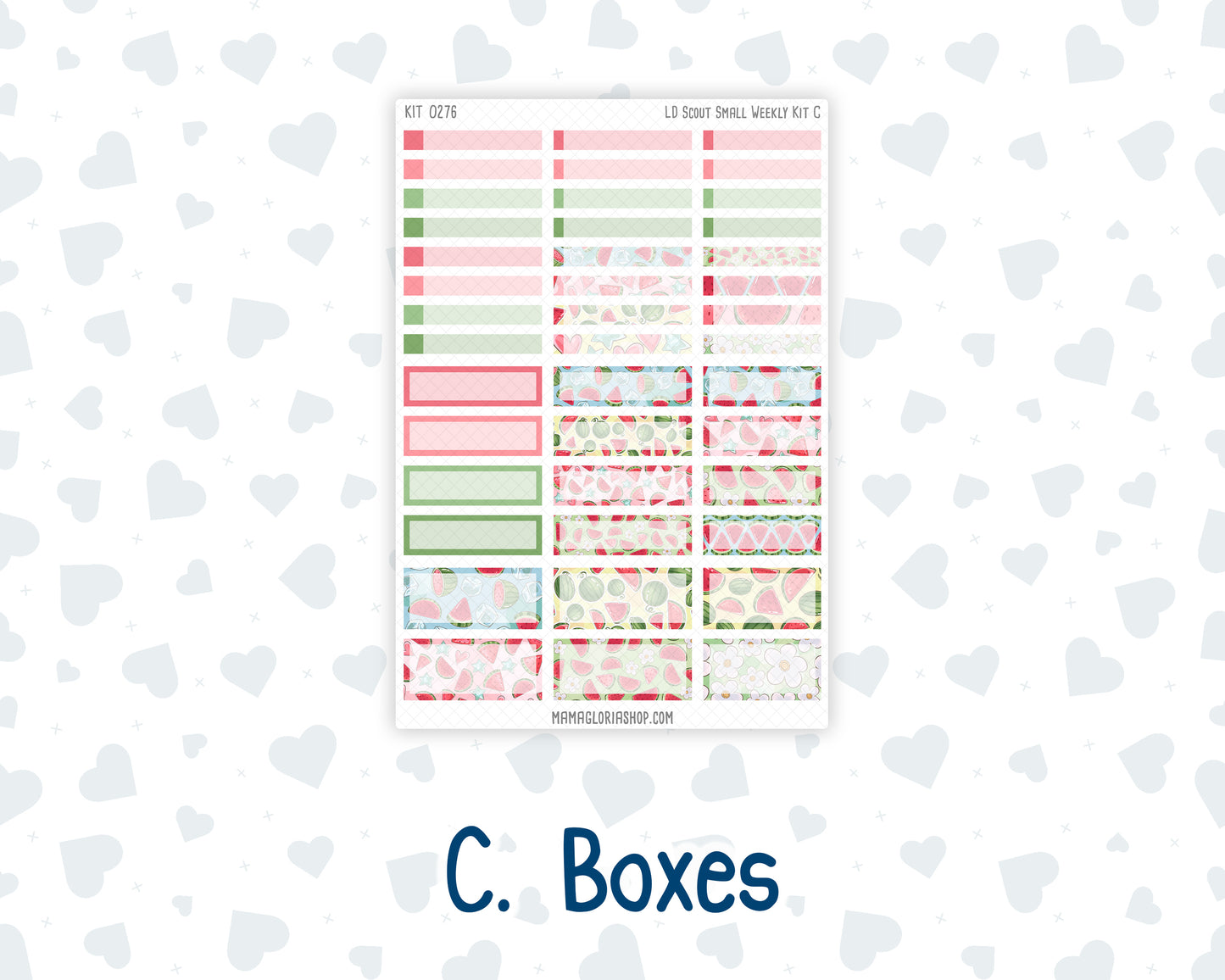 Kit 0276 - Laurel Denise The Scout Planner Small - Weekly Kit - July - Melon Crush