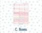Kit 0254 - Laurel Denise The Scout Planner Small - Weekly Kit - February - Valentine Village