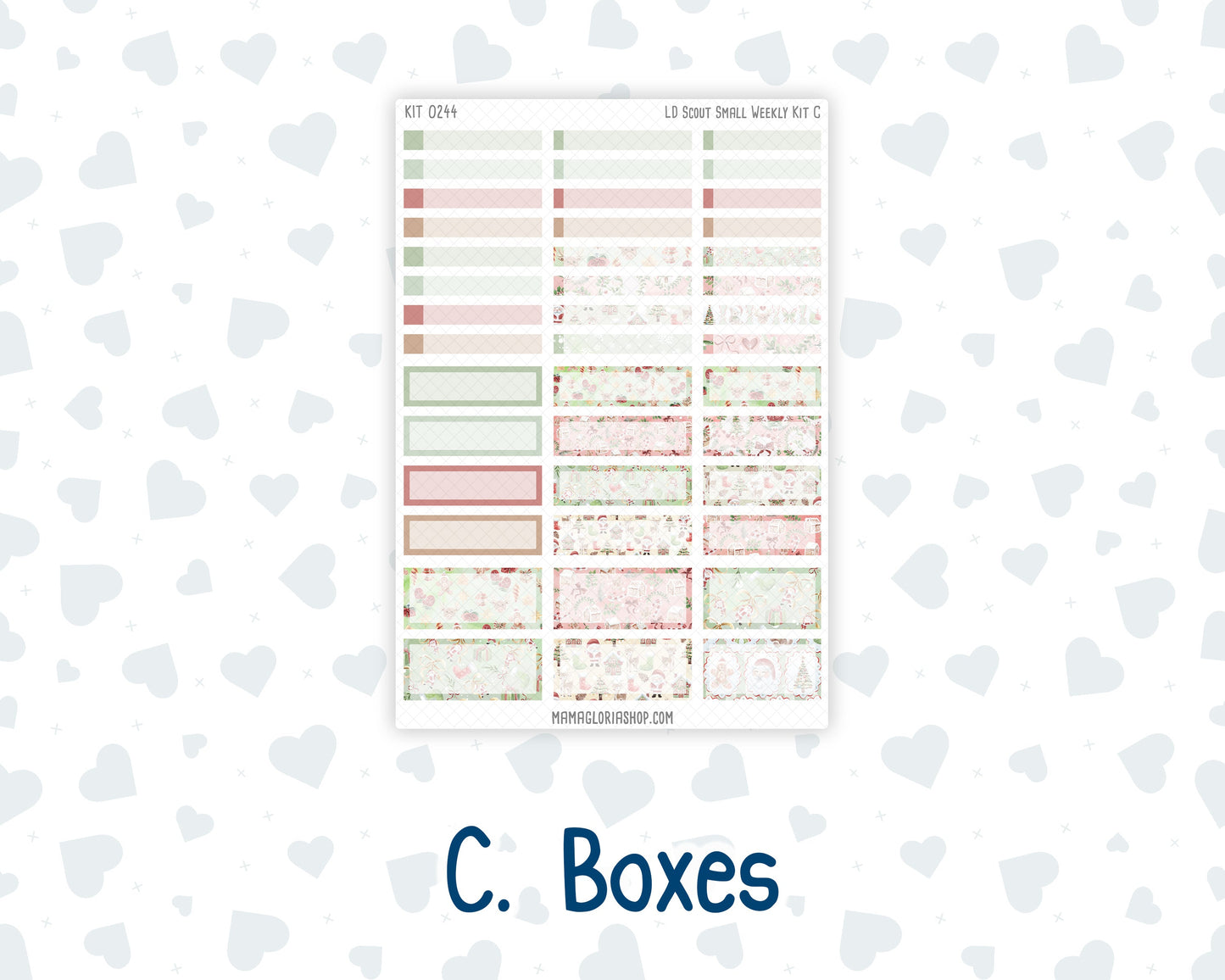 Kit 0244 - Laurel Denise The Scout Planner Small - Weekly Kit - December - Santas Village