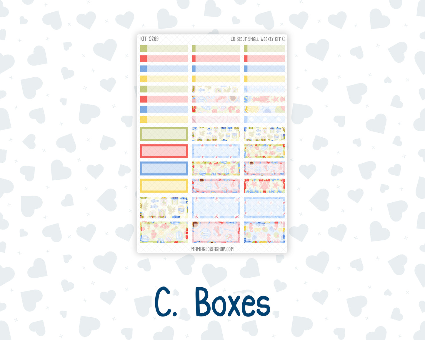 Kit 0269 - Laurel Denise The Scout Planner Small - Weekly Kit - June - Dolce Mare