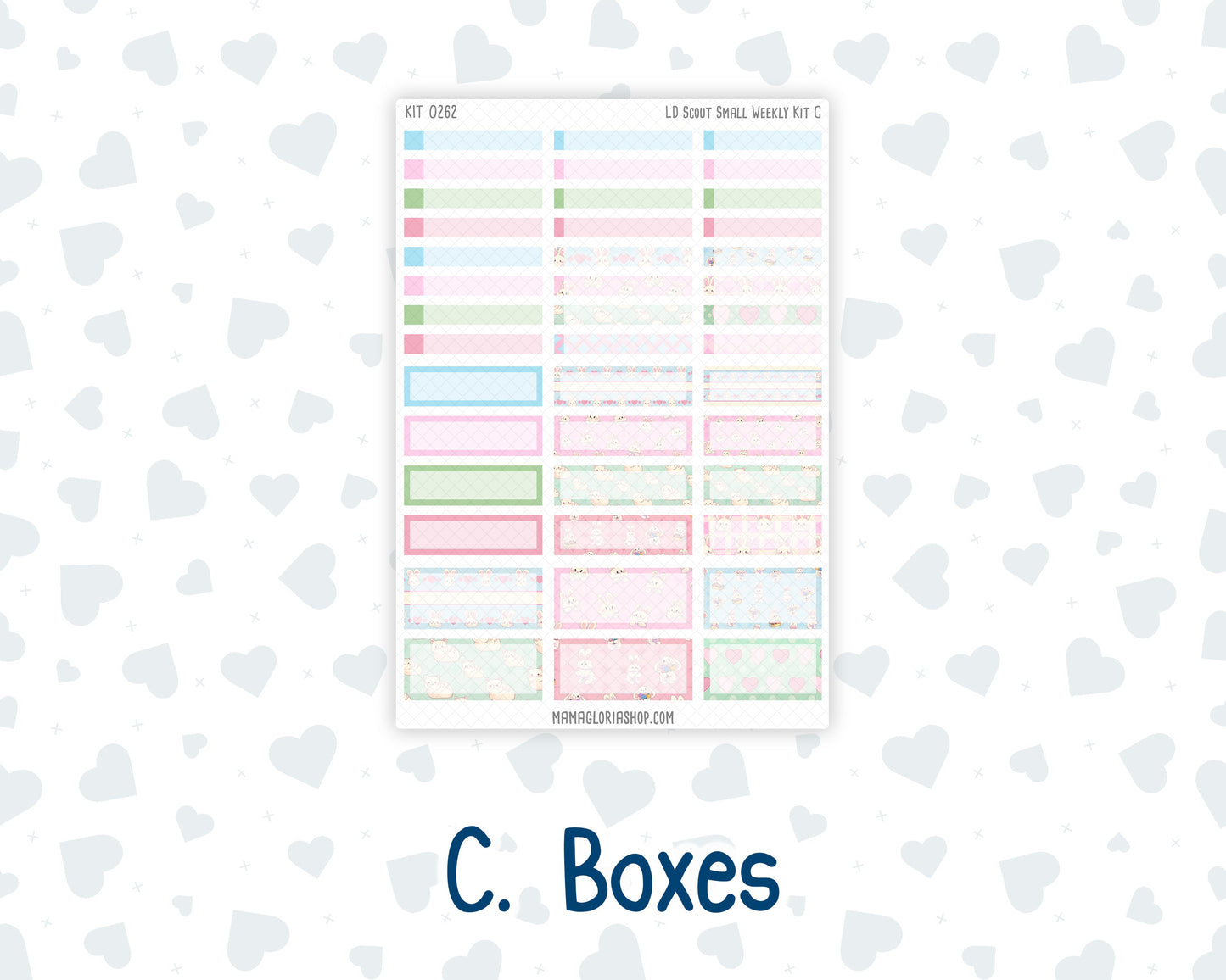 Kit 0262 - Laurel Denise The Scout Planner Small - Weekly Kit - April - Spring Puffs