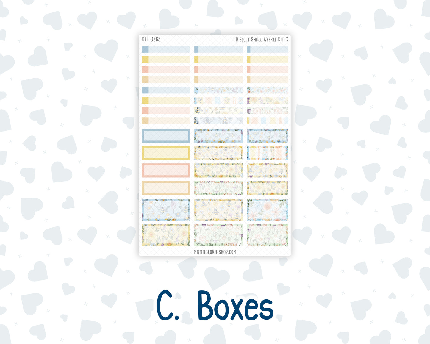 Kit 0265 - Laurel Denise The Scout Planner Small - Weekly Kit - May - Honeybee Sky