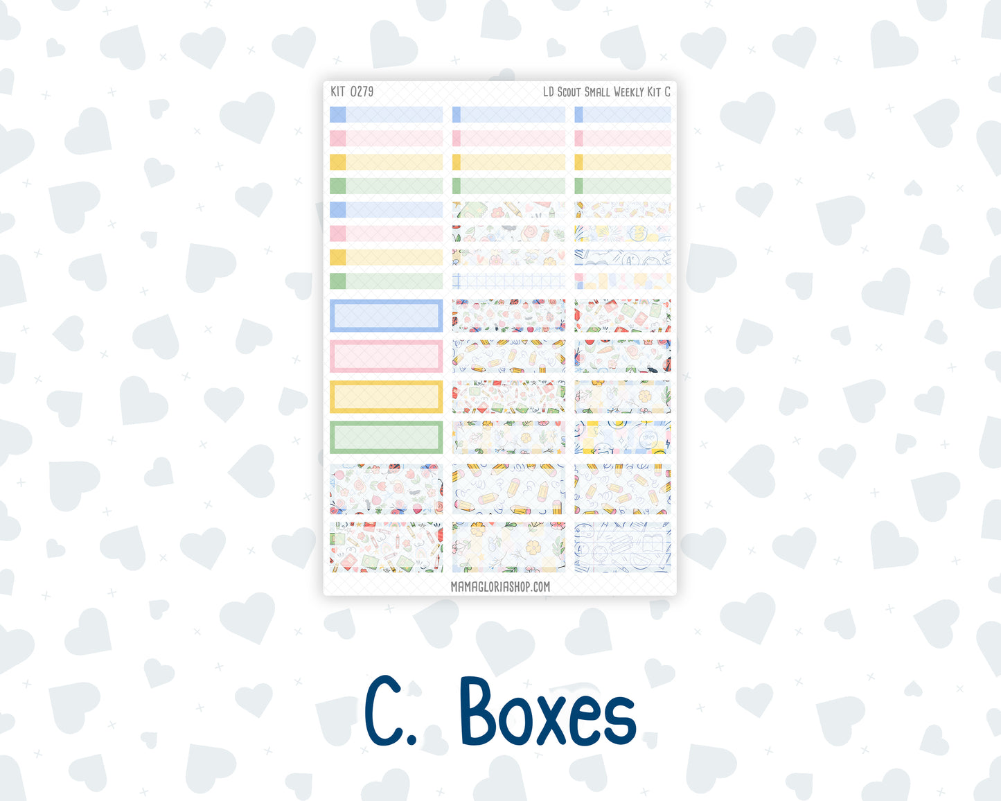 Kit 0279 - Laurel Denise The Scout Planner Small - Weekly Kit - August - Not Ready For School