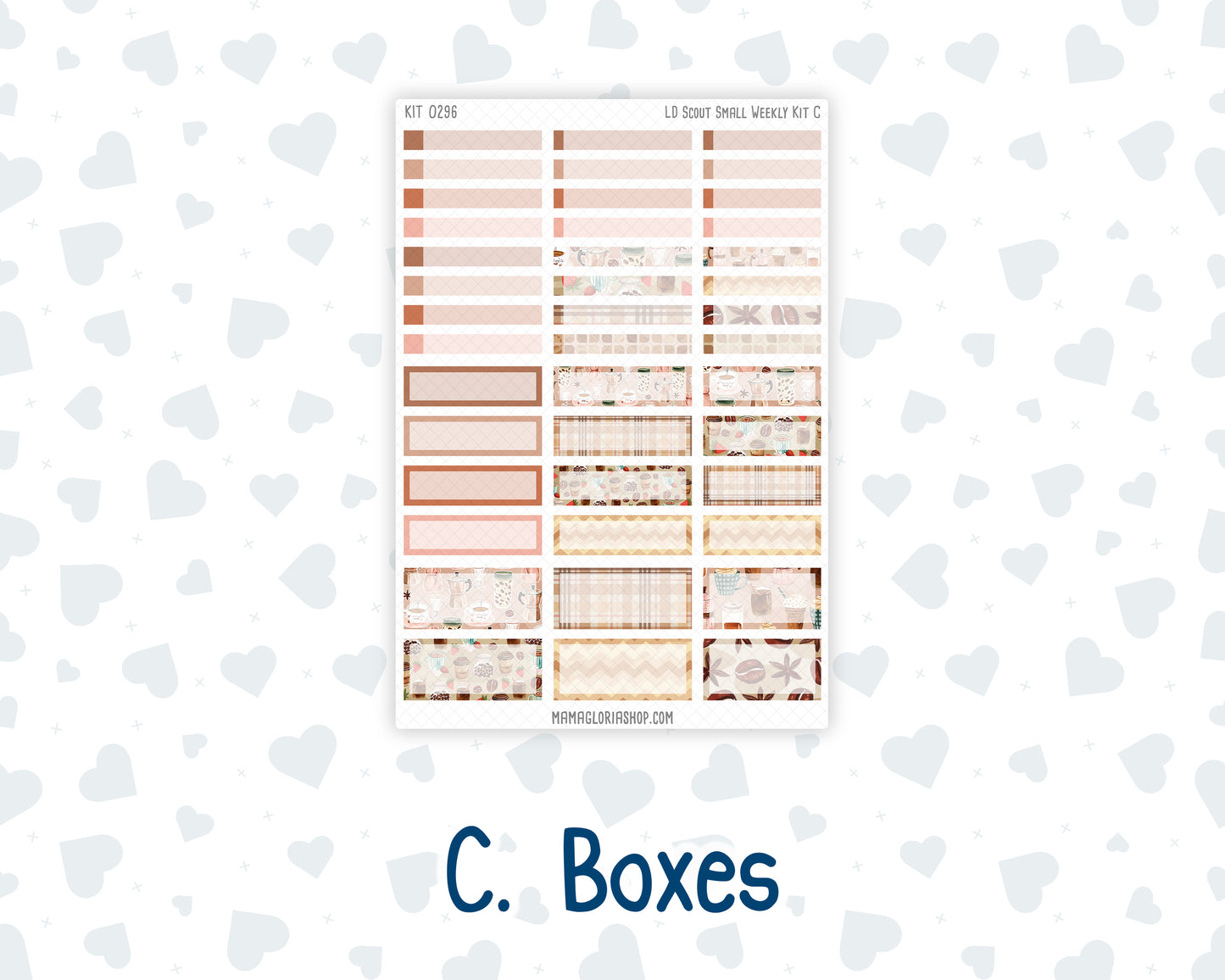 Kit 0296 - Laurel Denise The Scout Planner Small - Weekly Kit - September - Coffee Break