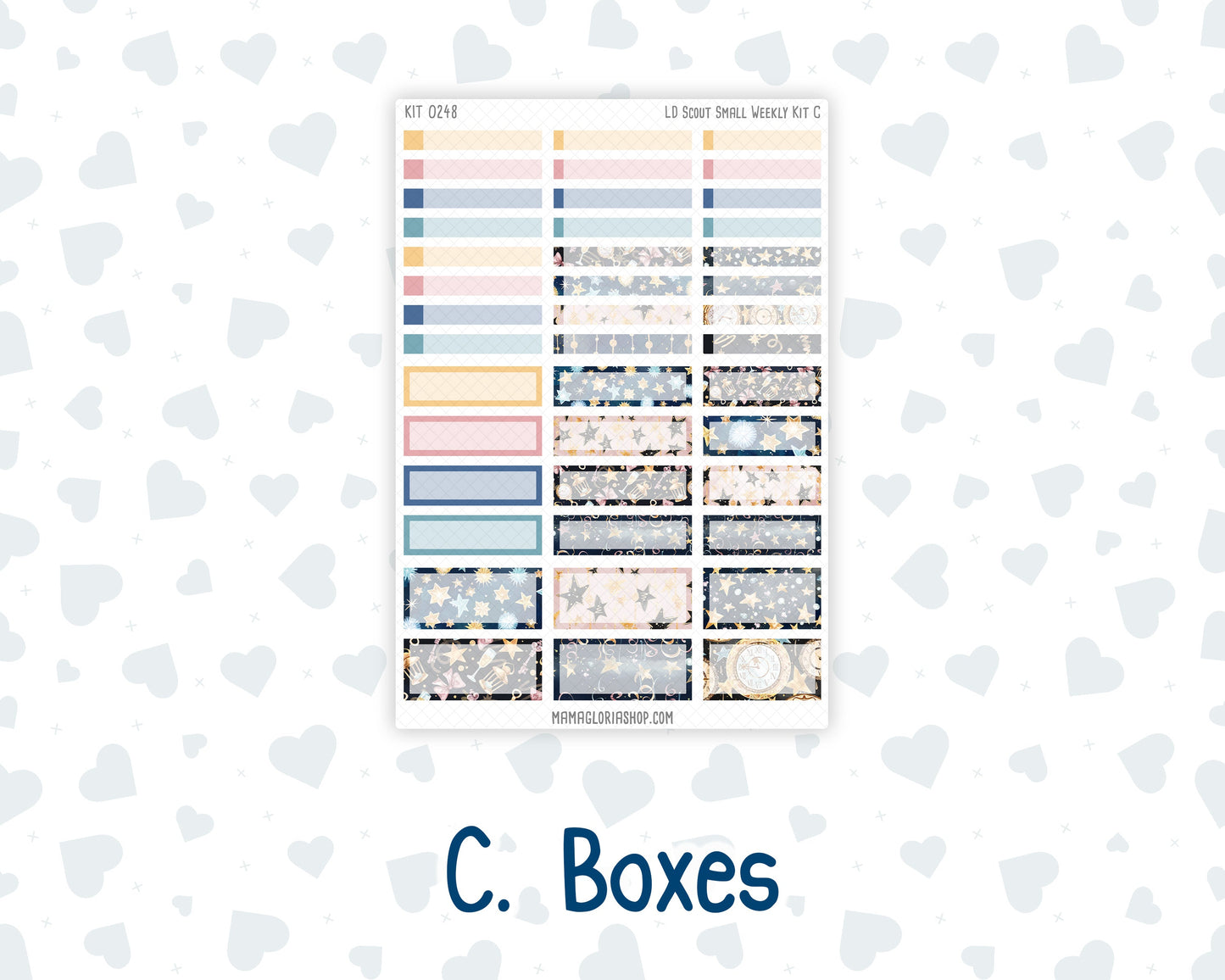 Kit 0248 - Laurel Denise The Scout Planner Small - Weekly Kit - January - Midnight Countdown