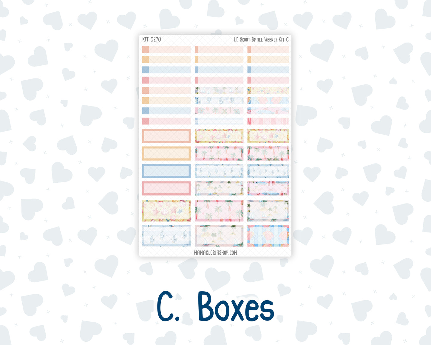 Kit 0270 - Laurel Denise The Scout Planner Small - Weekly Kit - June - Beachside Bliss
