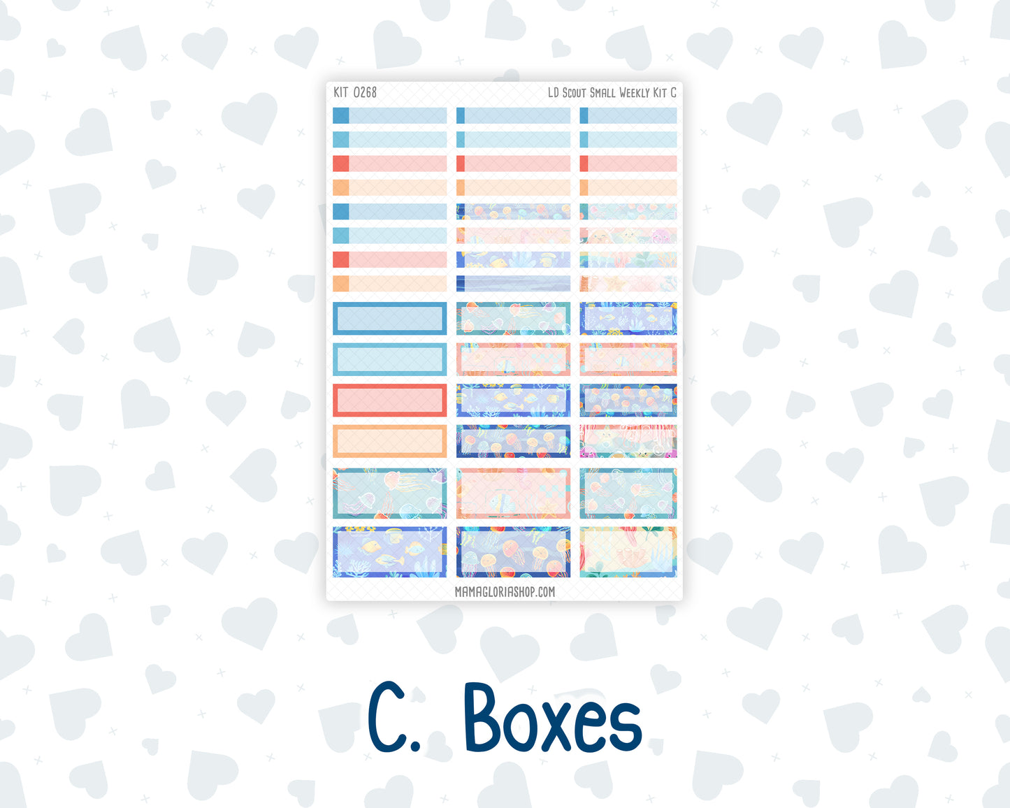 Kit 0268 - Laurel Denise The Scout Planner Small - Weekly Kit - June - Sea Sweeties