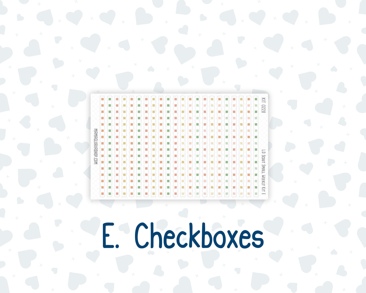 Kit 0228 - Laurel Denise The Scout Planner Small - Weekly Kit - August - Just Peachy