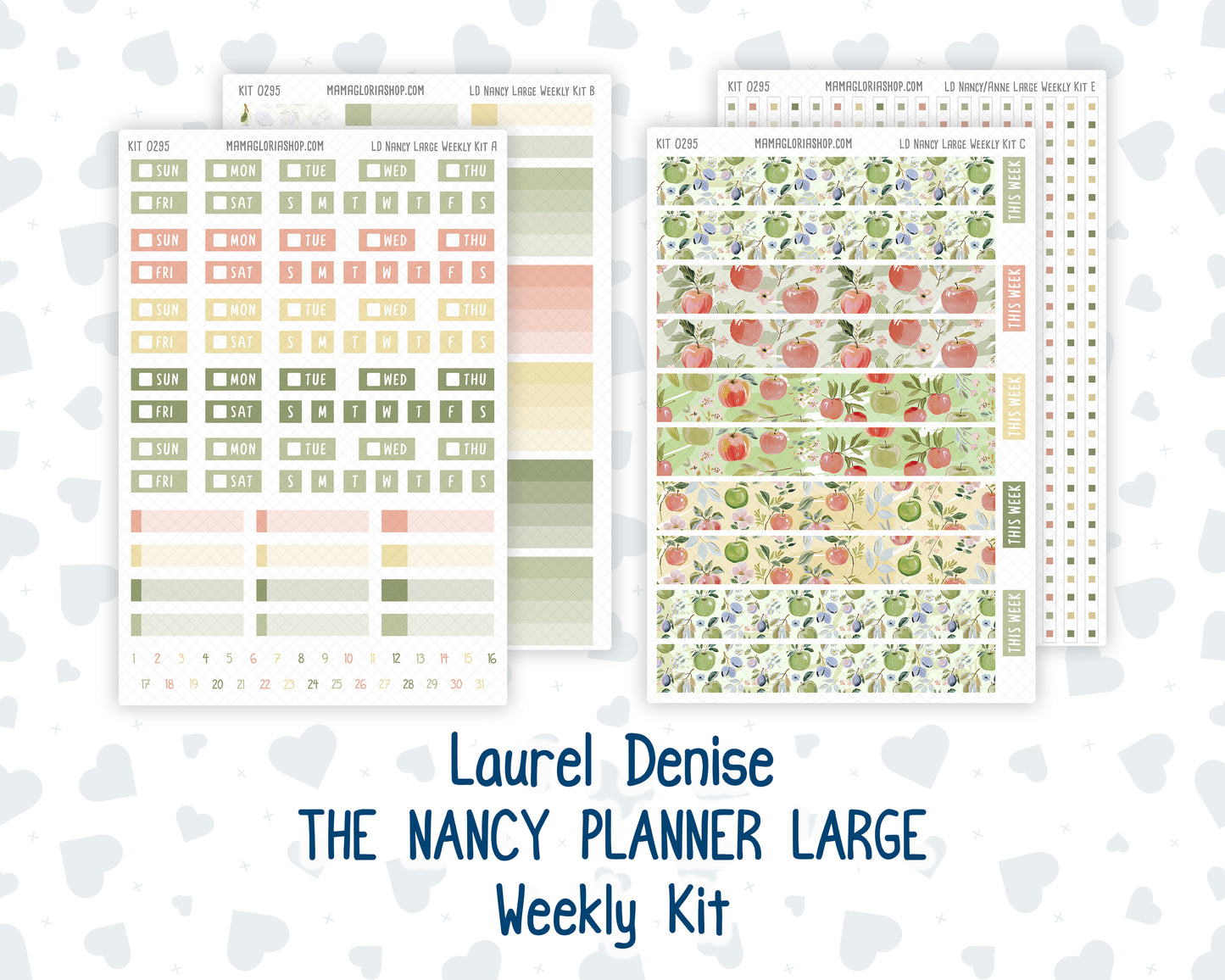 Kit 0295 - Laurel Denise The Nancy Planner Large - Weekly Kit - September - Apple Harvest