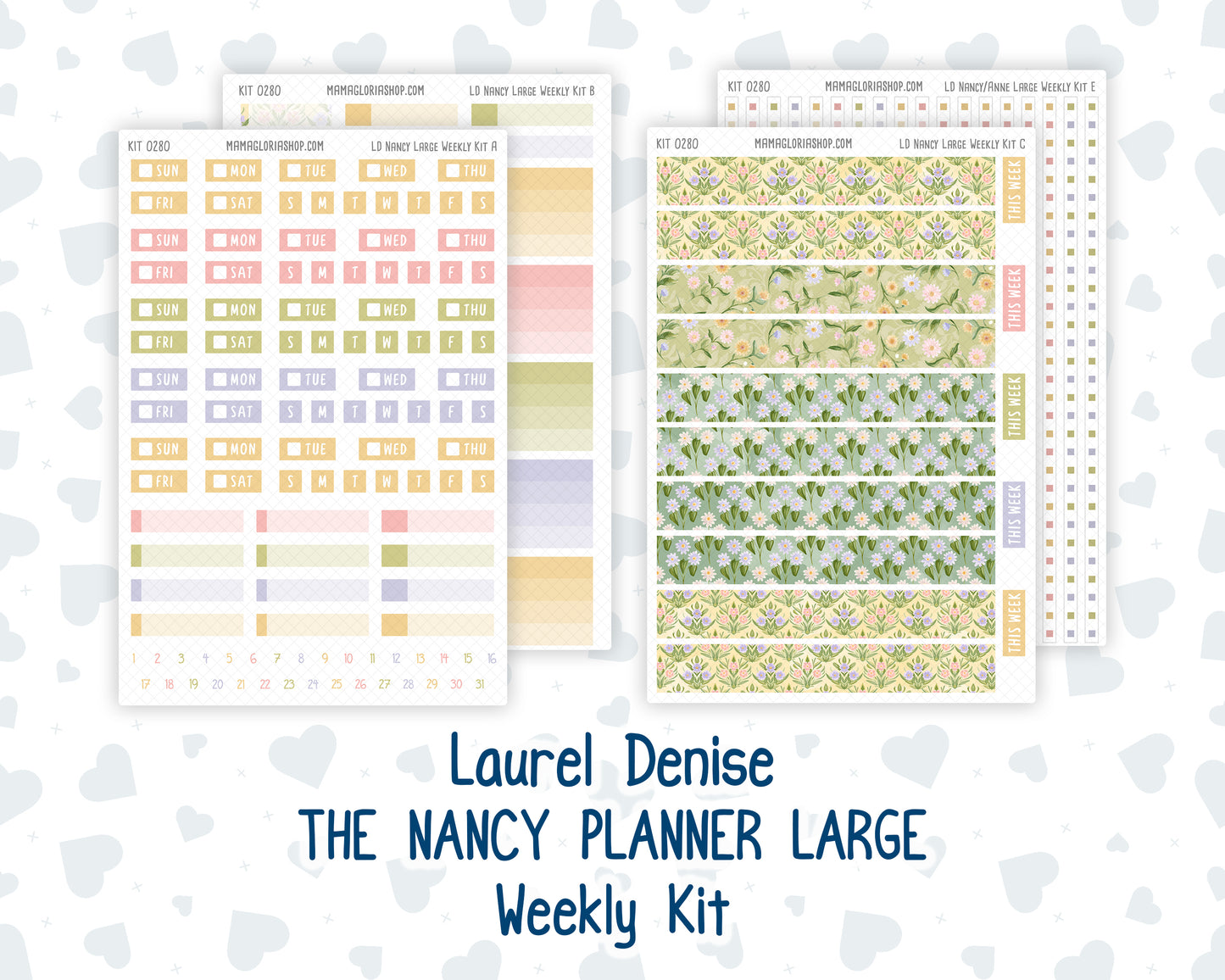 Kit 0280 - Laurel Denise The Nancy Planner Large - Weekly Kit - Half Past Six In August
