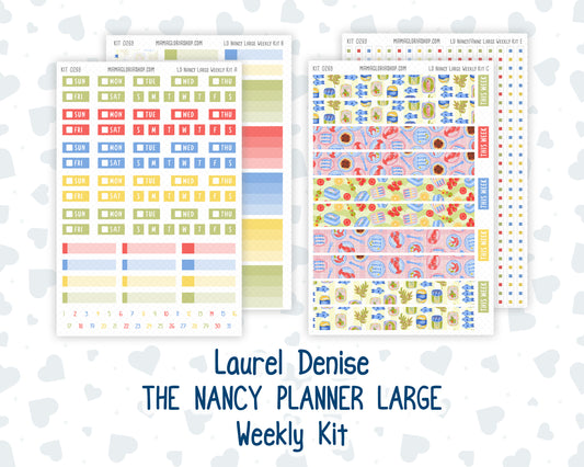Kit 0269 - Laurel Denise The Nancy Planner Large - Weekly Kit - June - Dolce Mare