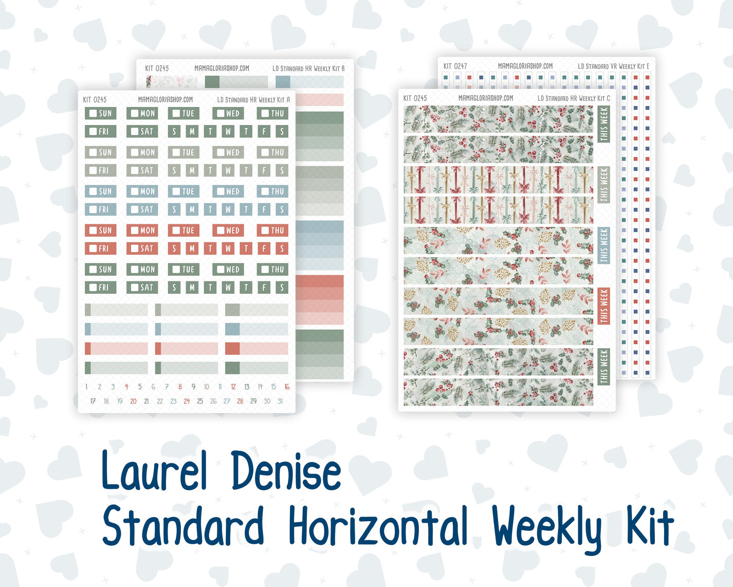 Kit 0245 - Laurel Denise Standard - Horizontal - Weekly Kit - December ...