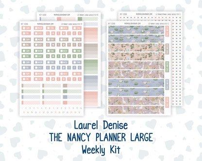 Kit 0266 - Laurel Denise The Nancy Planner Large - Weekly Kit - May - Froggy Lake Picnic