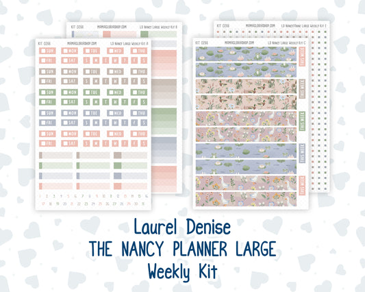 Kit 0266 - Laurel Denise The Nancy Planner Large - Weekly Kit - May - Froggy Lake Picnic
