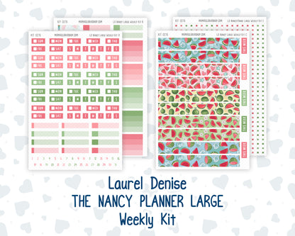 Kit 0276 - Laurel Denise The Nancy Planner Large - Weekly Kit - July - Melon Crush