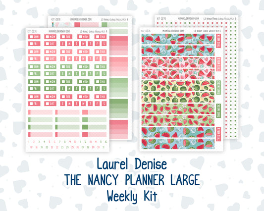 Kit 0276 - Laurel Denise The Nancy Planner Large - Weekly Kit - July - Melon Crush